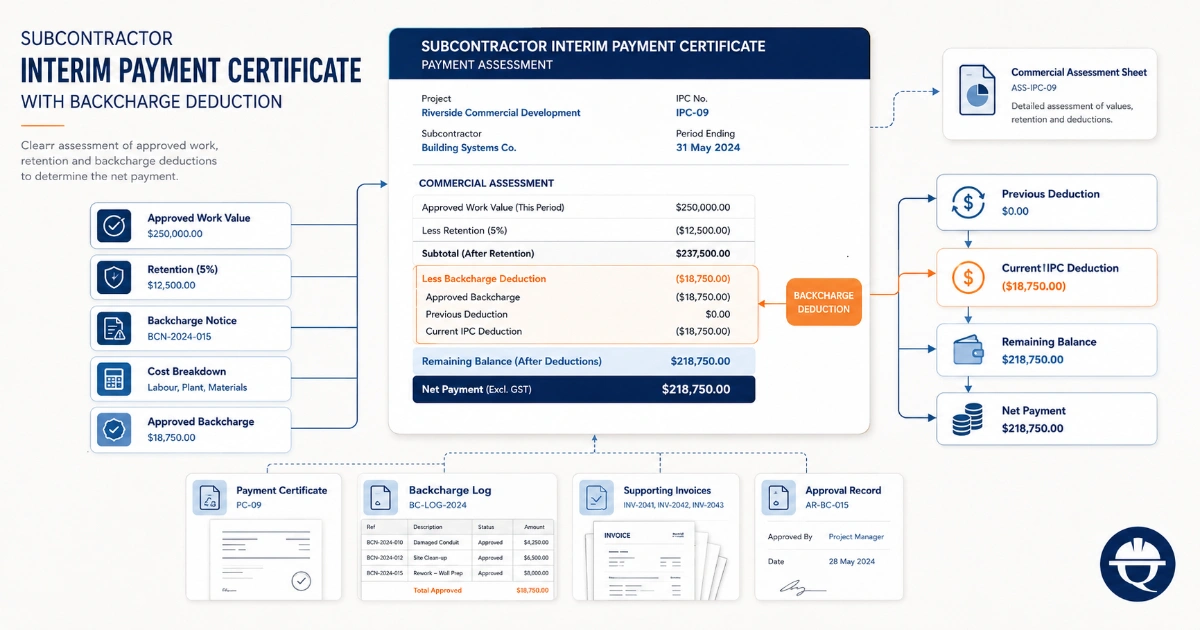 ipc with backchage deduction quollnet