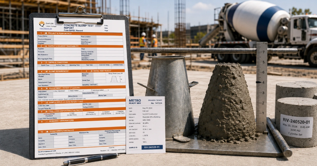 Concrete Slump Test Report Template