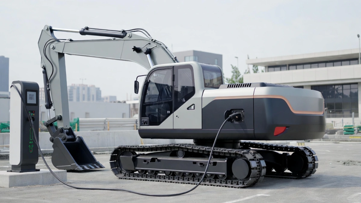 recharge d’une excavatrice électrique