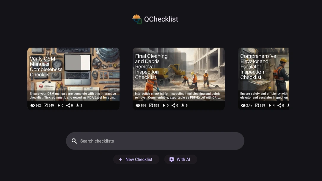 qchecklist main screen by quollnet