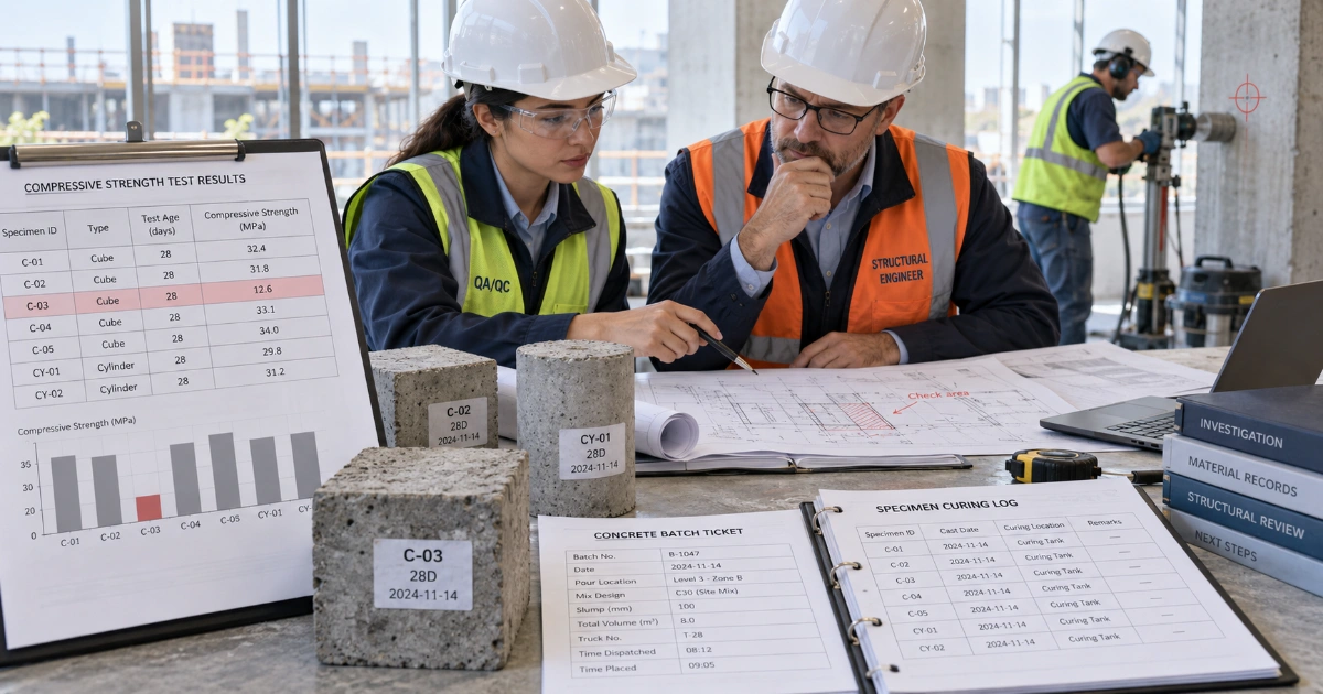 Low Concrete Compressive Strength: What to Do Before You Reject the Concrete