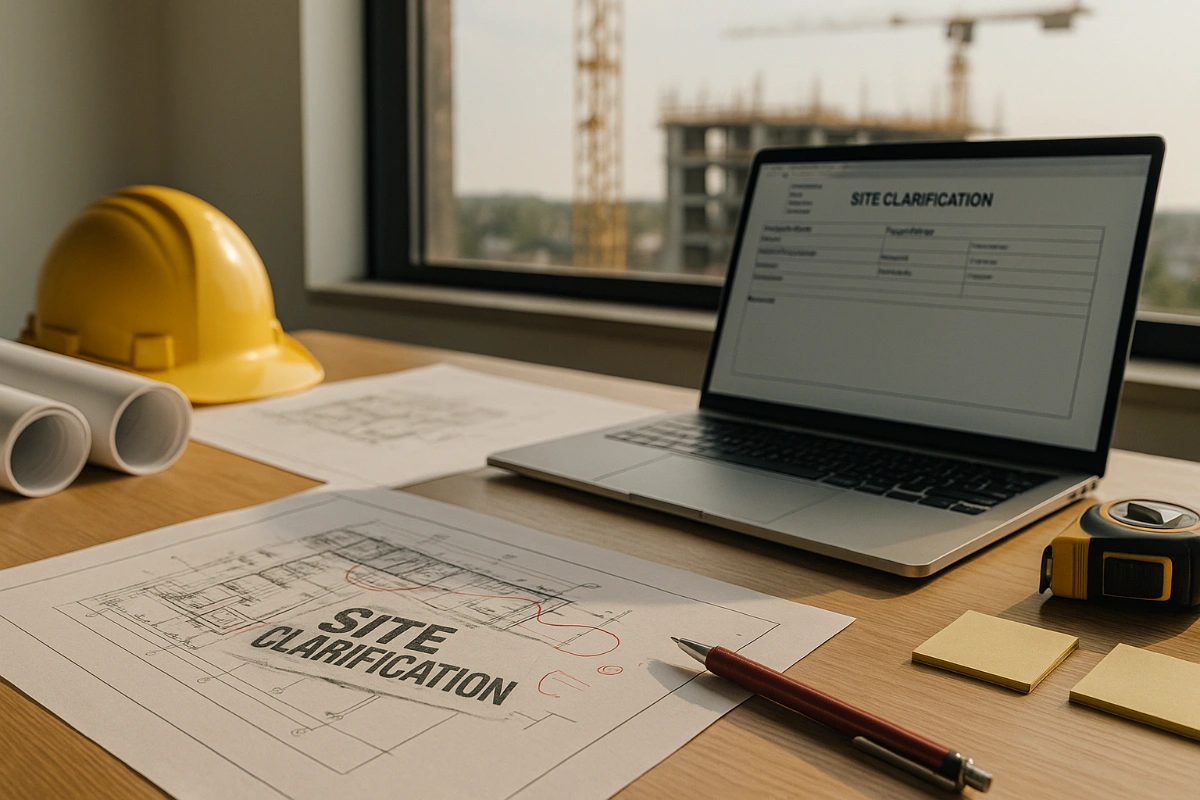 Site Clarification Rfi Free Templates Log Flowchart image