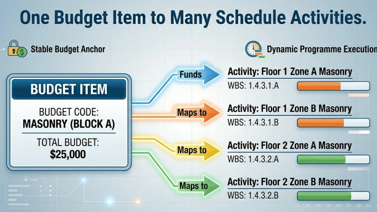 budget code to wbs quollnet