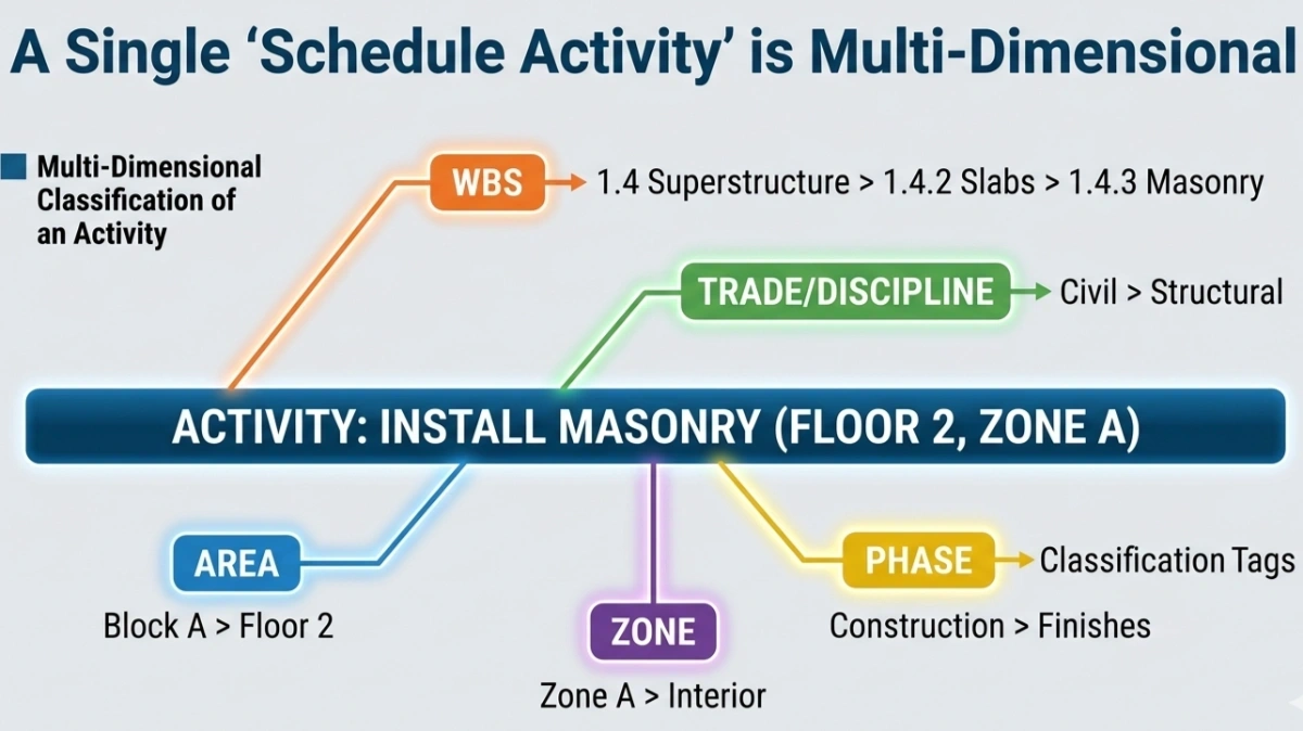 single schedule activity wbs quollnet