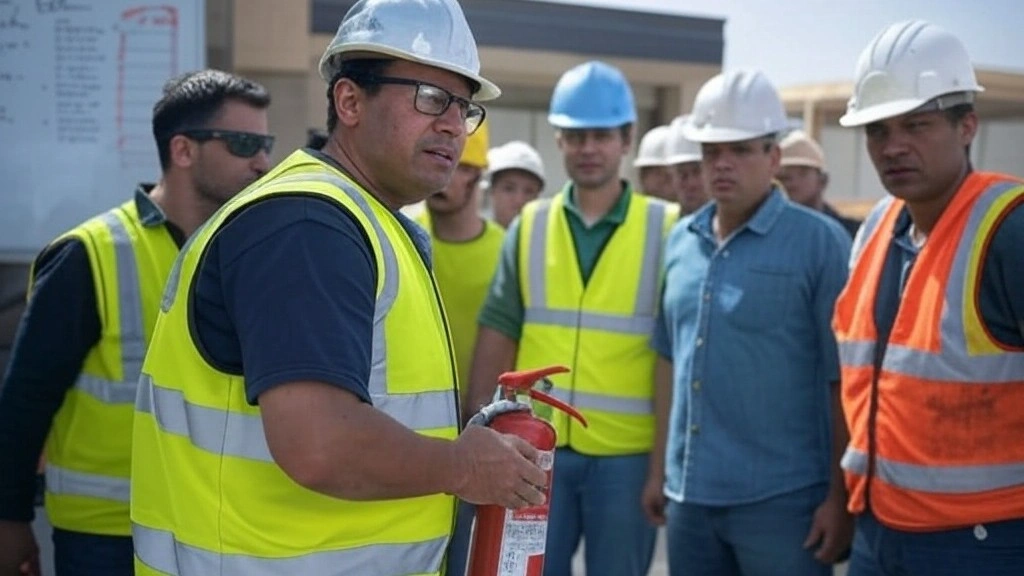 Monthly worker training fire extinguisher