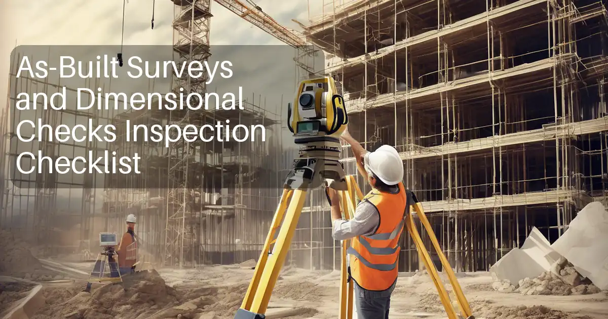 As-Built Surveys and Dimensional Checks Inspection Checklist image