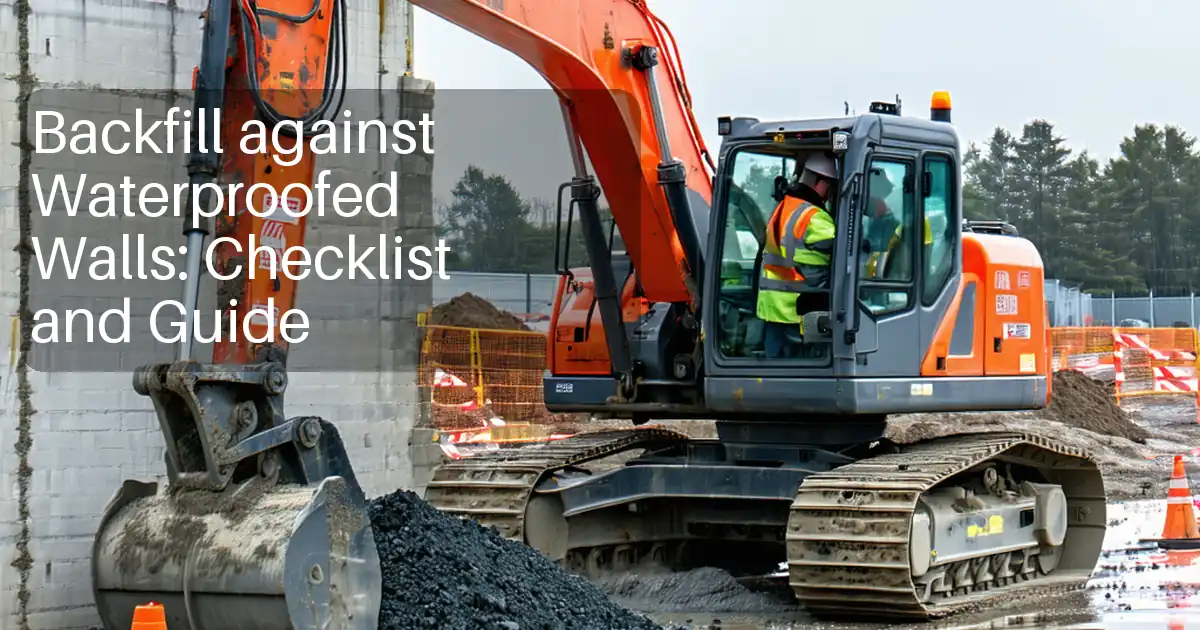 Backfill against Waterproofed Walls: Checklist and Guide image