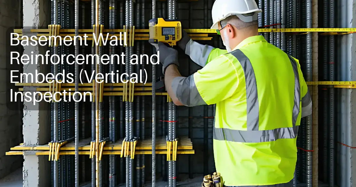 Basement Wall Reinforcement and Embeds (Vertical) Inspection image
