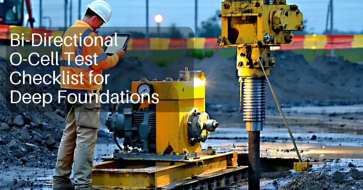 Bi-Directional O-Cell Test Checklist for Deep Foundations image