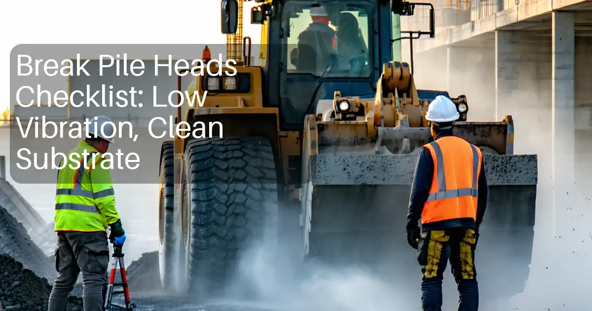 Break Pile Heads Checklist: Low Vibration, Clean Substrate image