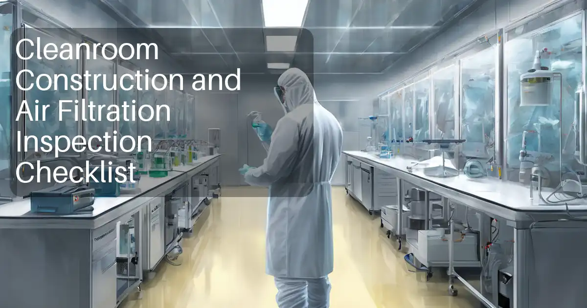 Cleanroom Construction and Air Filtration Inspection Checklist image