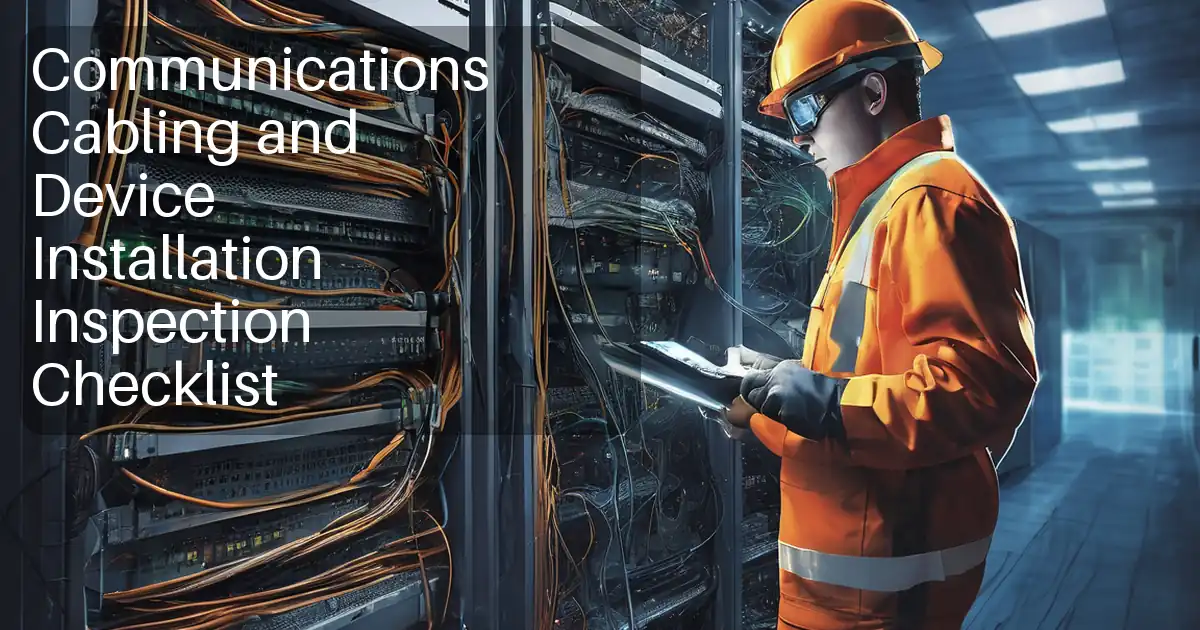 Communications Cabling and Device Installation Inspection Checklist image