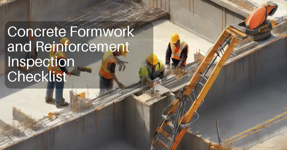 Concrete Formwork and Reinforcement Inspection Checklist image