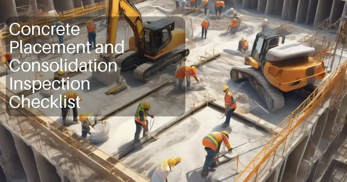 Concrete Placement and Consolidation Inspection Checklist image
