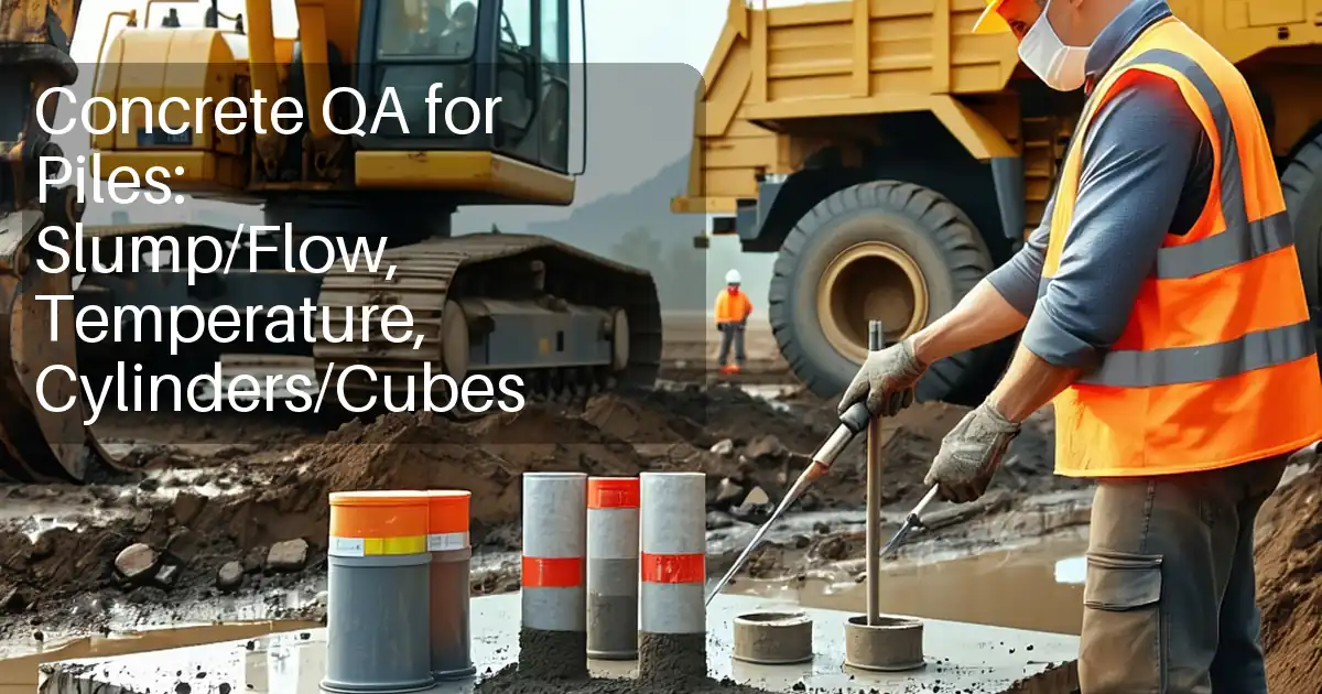 Concrete QA for Piles: Slump/Flow, Temperature, Cylinders/Cubes image