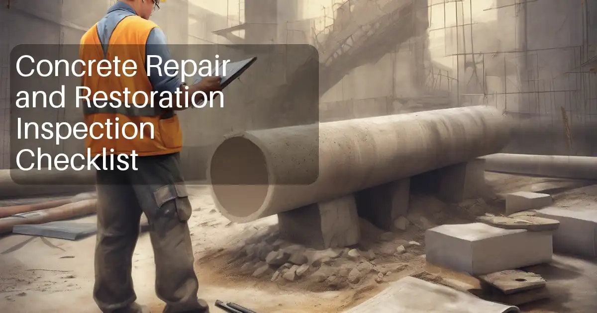 Concrete Repair and Restoration Inspection Checklist image
