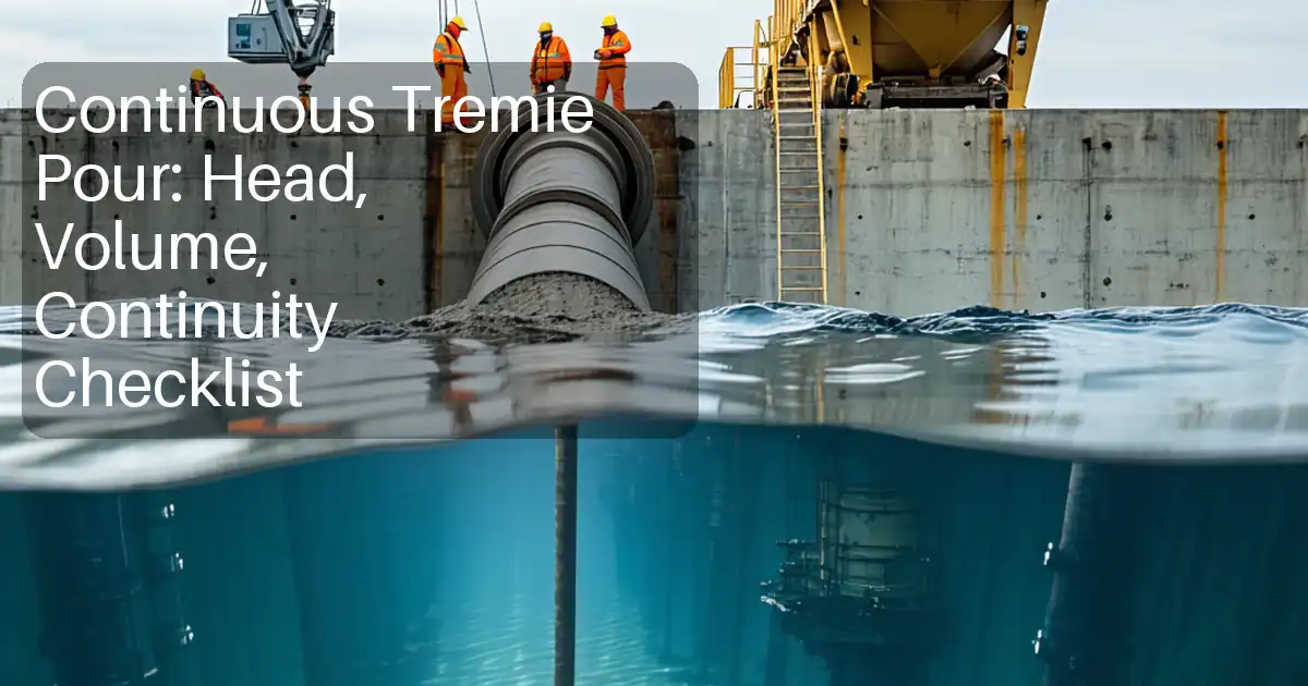 Continuous Tremie Pour: Head, Volume, Continuity Checklist image