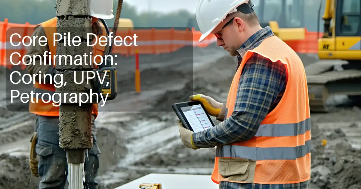 Core Pile Defect Confirmation: Coring, UPV, Petrography image