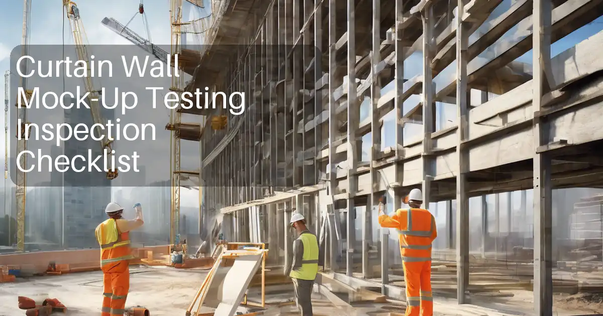 Curtain Wall Mock-Up Testing Inspection Checklist image