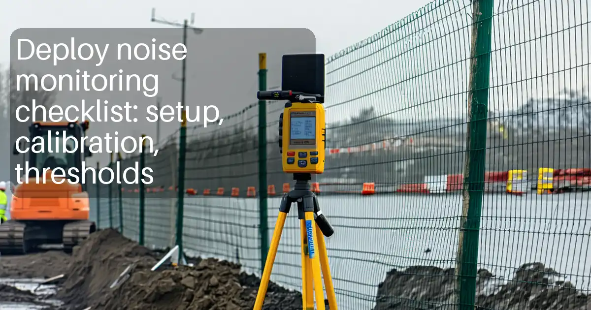 Deploy noise monitoring checklist: setup, calibration, thresholds image