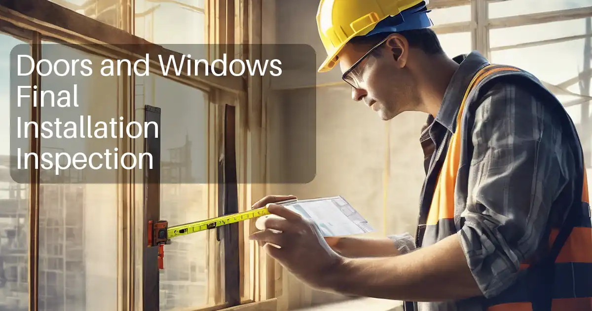 Doors and Windows Final Installation Inspection image