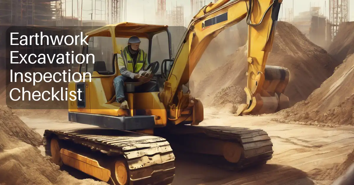 Earthwork Excavation Inspection Checklist image