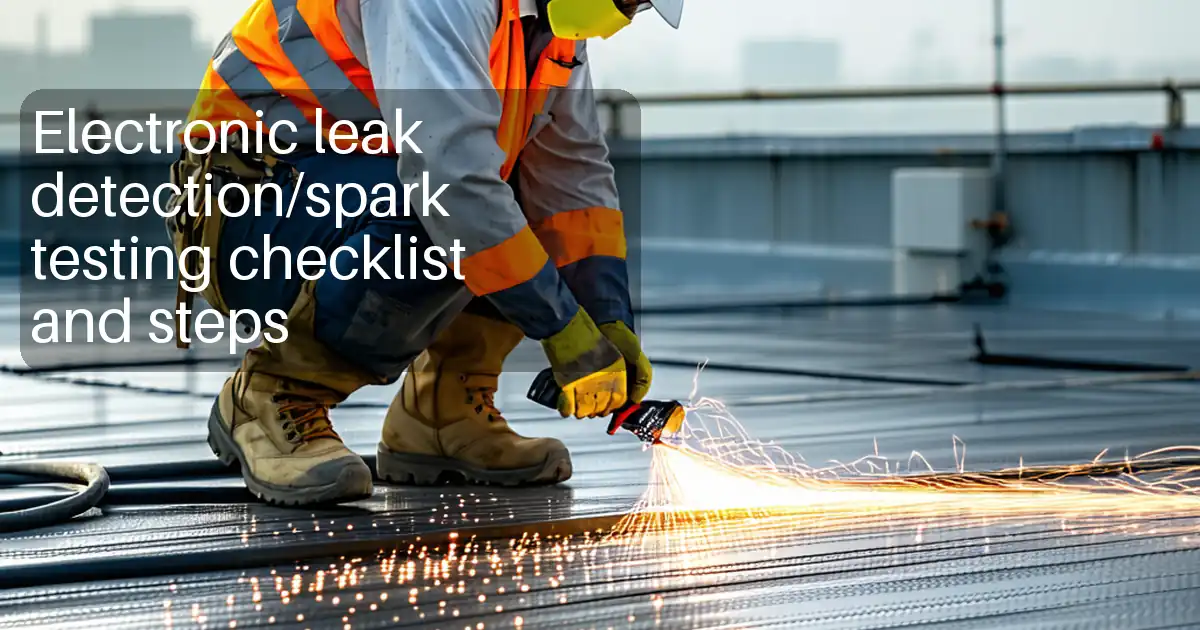 Electronic leak detection/spark testing checklist and steps image