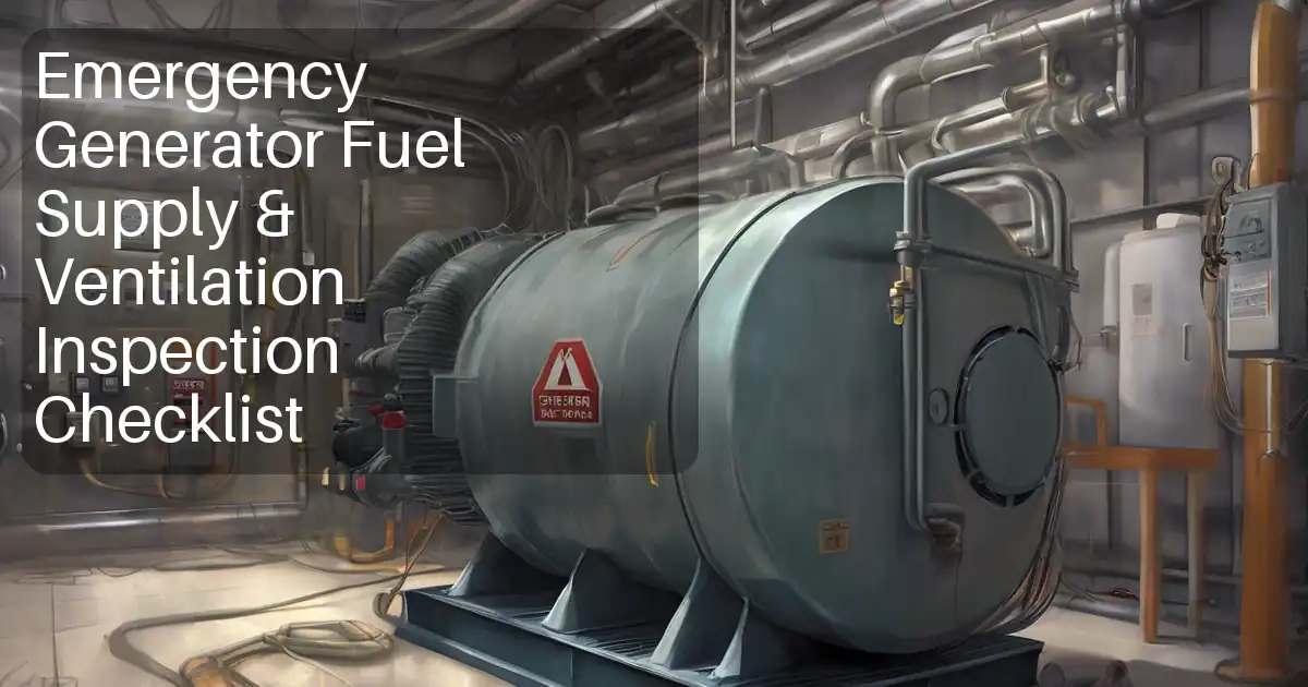 Emergency Generator Fuel Supply & Ventilation Inspection Checklist image