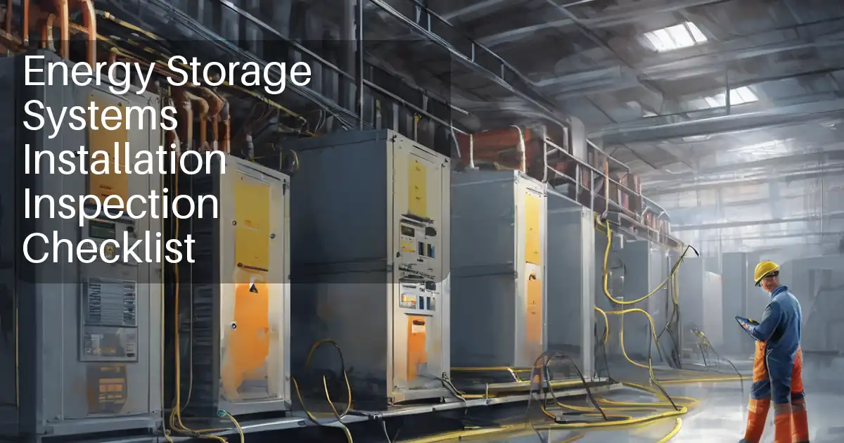 Energy Storage Systems Installation Inspection Checklist image