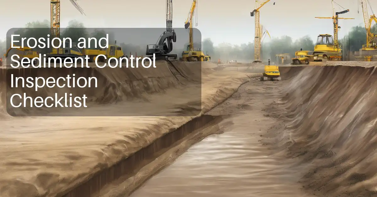 Erosion and Sediment Control Inspection Checklist image