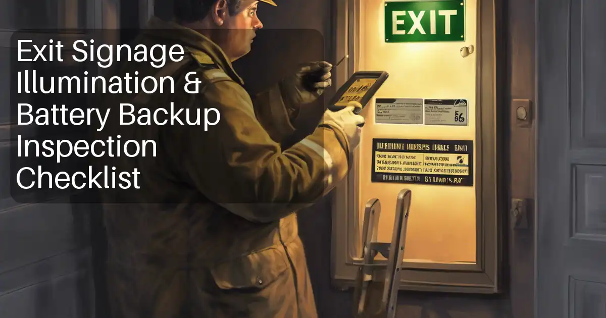 Exit Signage Illumination & Battery Backup Inspection Checklist image