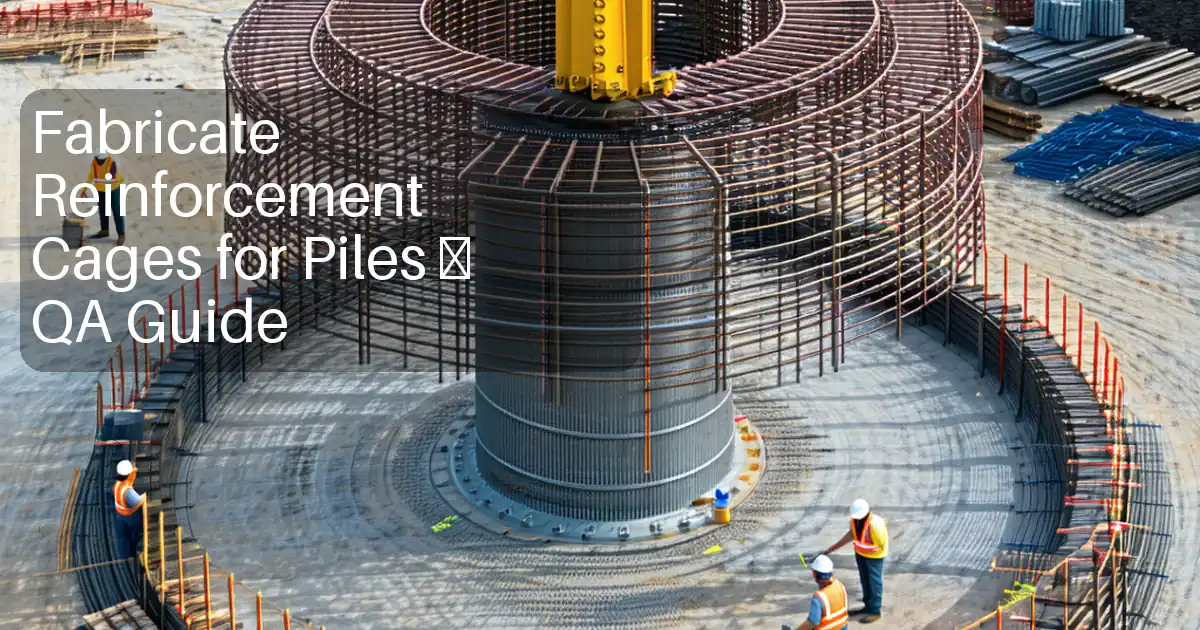 Fabricate Reinforcement Cages for Piles – QA Guide image