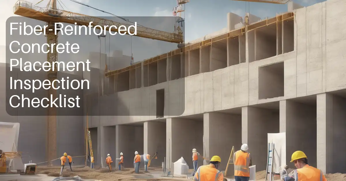 Fiber-Reinforced Concrete Placement Inspection Checklist image