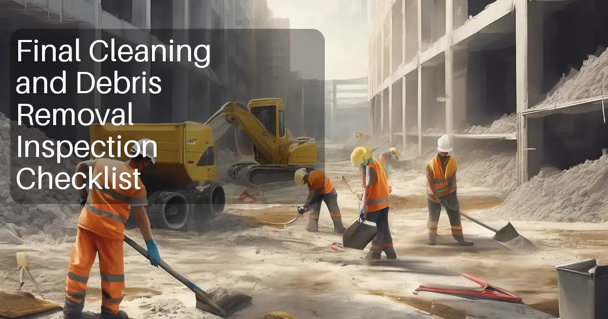 Final Cleaning and Debris Removal Inspection Checklist image