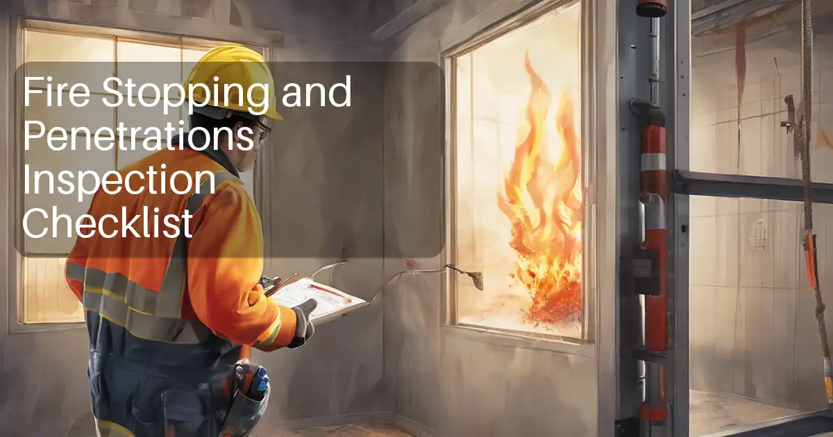 Fire Stopping and Penetrations Inspection Checklist image