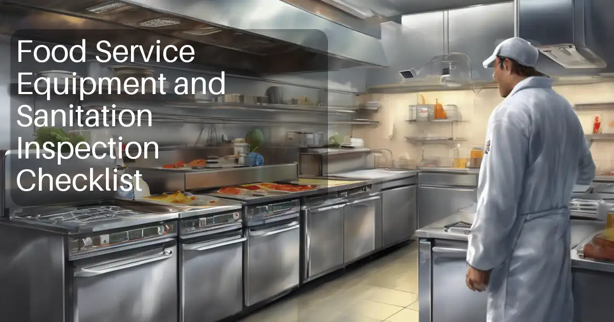 Food Service Equipment and Sanitation Inspection Checklist image