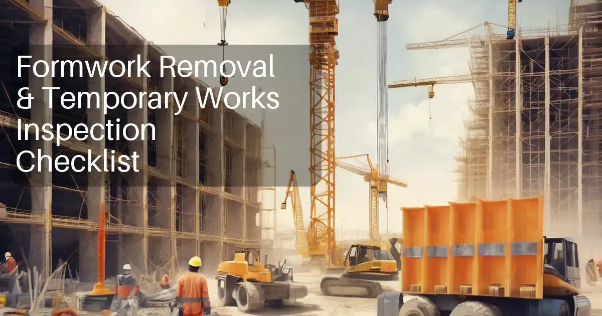 Formwork Removal & Temporary Works Inspection Checklist image