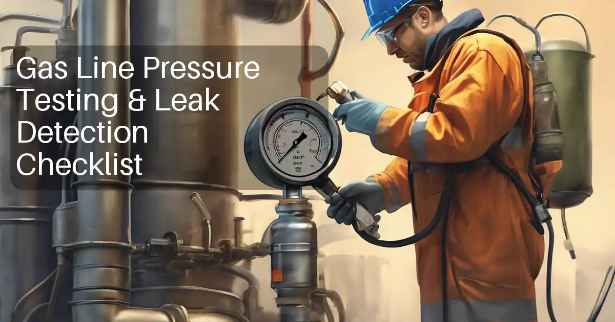Gas Line Pressure Testing & Leak Detection Checklist image
