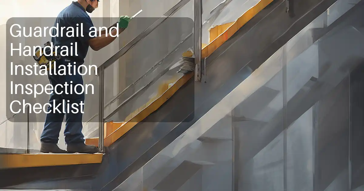 Guardrail and Handrail Installation Inspection Checklist image
