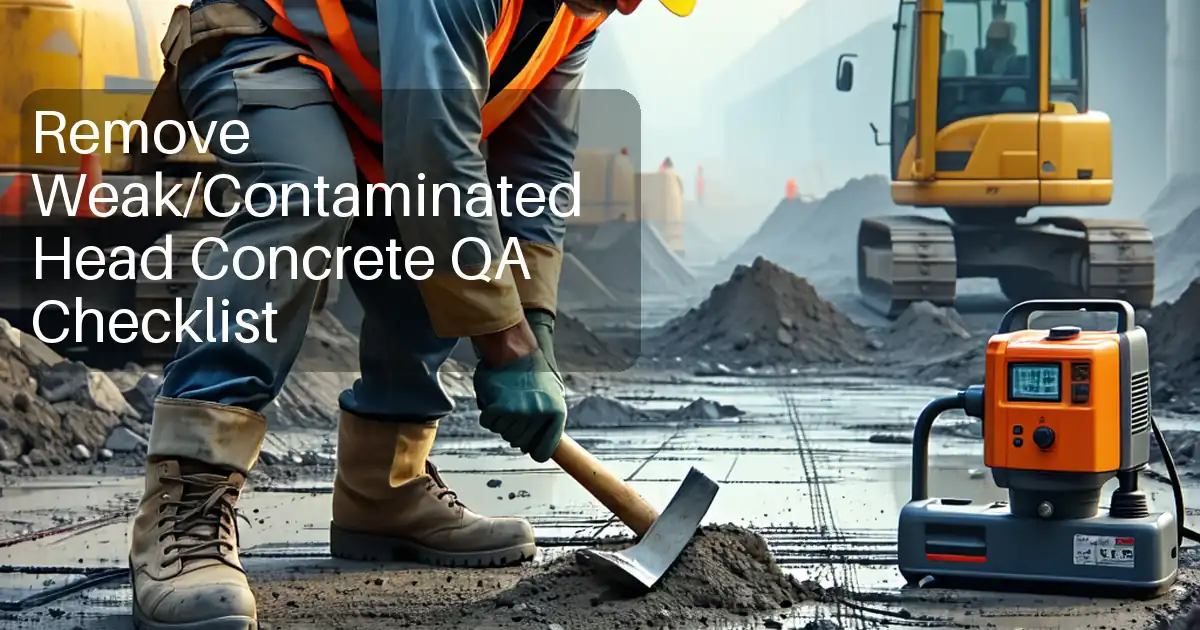 Remove Weak/Contaminated Head Concrete QA Checklist image