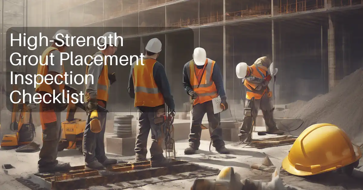 High-Strength Grout Placement Inspection Checklist image