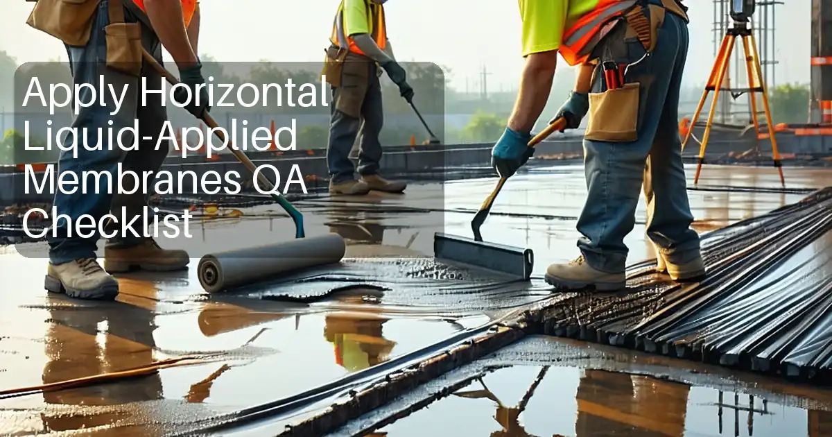 Apply Horizontal Liquid-Applied Membranes QA Checklist image
