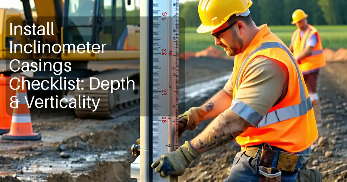 Install Inclinometer Casings Checklist: Depth & Verticality image