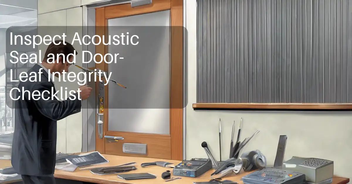Inspect Acoustic Seal and Door-Leaf Integrity Checklist image