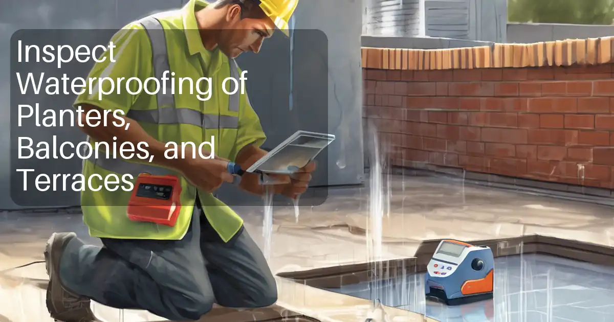 Inspect Waterproofing of Planters, Balconies, and Terraces image