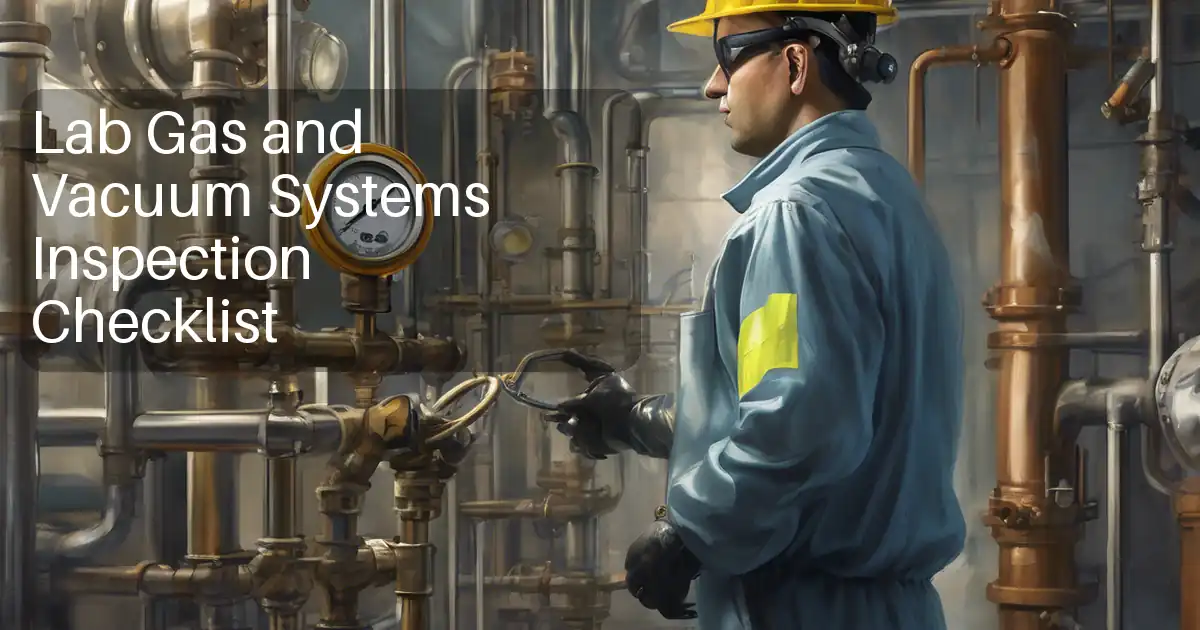 Lab Gas and Vacuum Systems Inspection Checklist image
