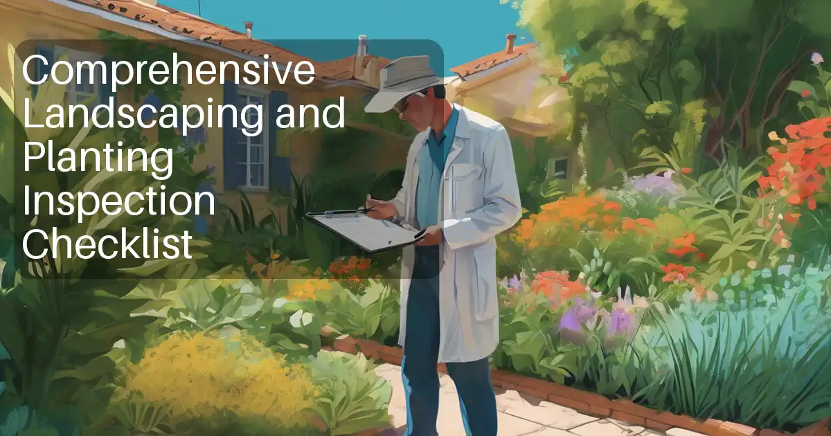 Comprehensive Landscaping and Planting Inspection Checklist image