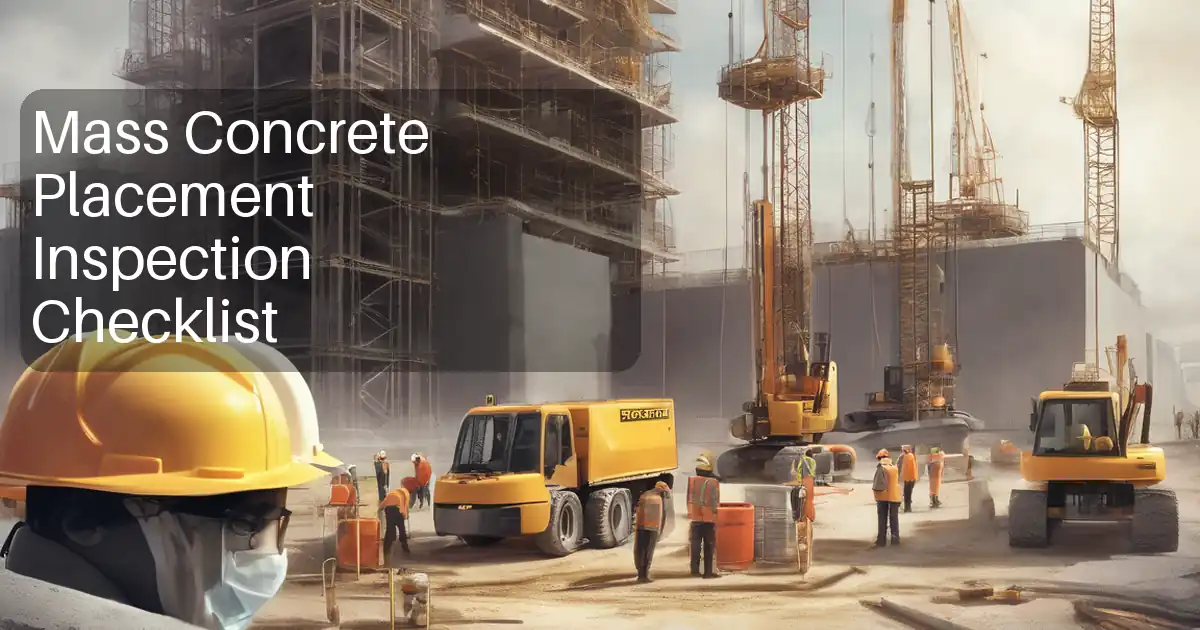 Mass Concrete Placement Inspection Checklist image