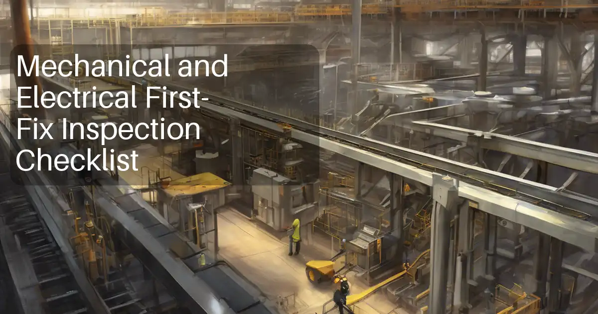 Mechanical and Electrical First-Fix Inspection Checklist image
