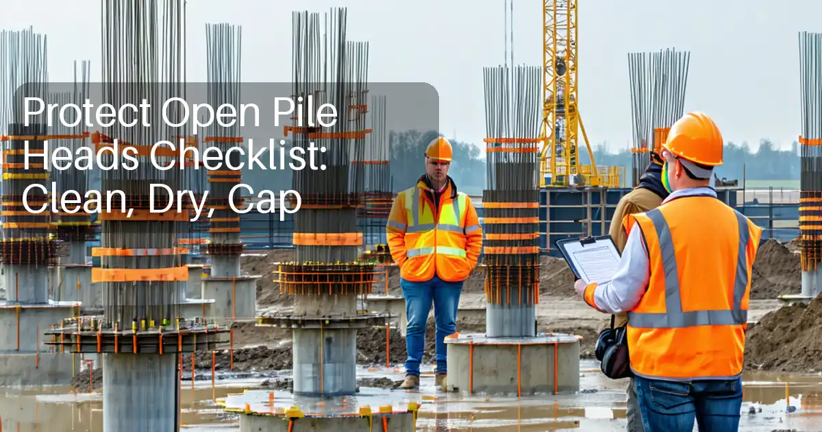 Protect Open Pile Heads Checklist: Clean, Dry, Cap image
